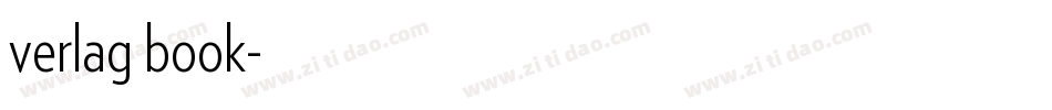 verlag book字体转换